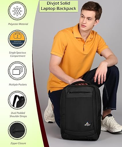 18.5" Polyester Laptop Bag for Men & Women with 1 Compartment for College, Work & Travel