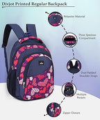 divjot Navy Blue Polyster Fabric with hiquality Padding Stylish School Bag