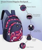 Block Print School Bag with Two Compartments Stylish and Functional Backpack for Kids, Ideal for School & Everyday Use