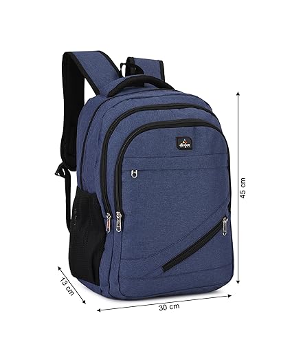 PVC Laptop Backpack | 30L Large Water-Resistant Bagpack with 4 Compartments | Solid Design for Office, College, Travel
