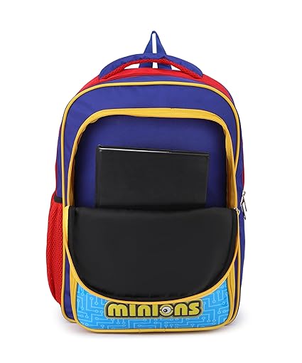 Minion Printed Polyster Fabric with high quality Padding Stylish School Bag, Kids Bag Ideal for UKG Nursery 1st Class