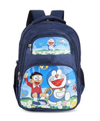 Cute Doraemon Print School Bag with Three Compartment Design for Kids, Perfect for School