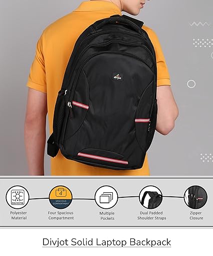 PVC Solid Pattern 18.5 Height With 3 Compartment Laptop Bag Stylish & Water-Resistant Office/Travel Unisex Design (DVJT-LB-3615)