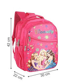 Charming Barbie Princess Print School Bag with Three Compartment Durable Design for Girls, Perfect for School