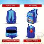 Doraemon Print School Bag with Three Compartments Stylish and Durable Backpack for Kids Perfect for School & Travel