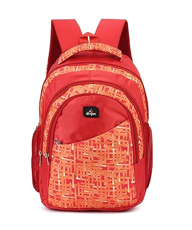Red Color Polyster Fabric with hiquality Padding Stylish School Bag (DVJT-SB-3101B)