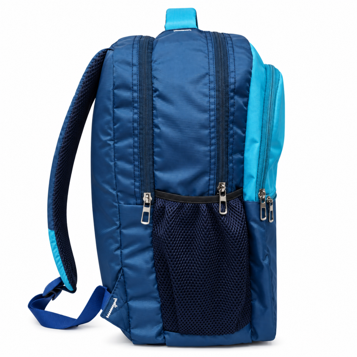Aero Style Casual School Backpack – Aqua Blue & Navy Blue