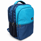 Aero Style Casual School Backpack – Aqua Blue & Navy Blue