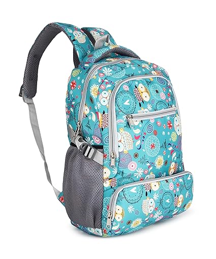 Floral Print School Bag with Two Compartments Stylish and Spacious Backpack for Girls Perfect for School & Everyday Use