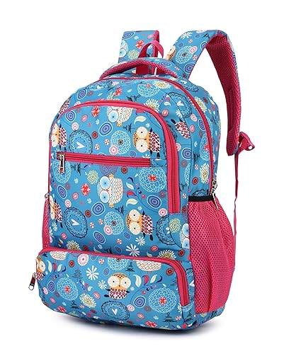 Floral Print School Bag with Two Compartments Stylish and Spacious Backpack for Girls Perfect for School & Everyday Use