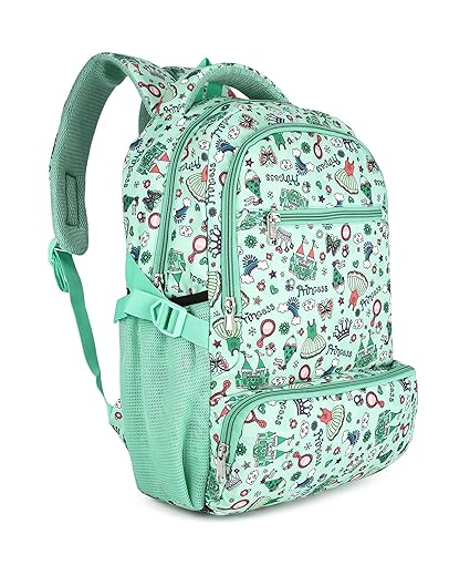 Floral Print School Bag with Two Compartments Stylish and Spacious Backpack for Girls Perfect for School & Everyday Use