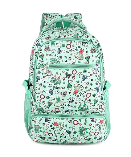 Floral Print School Bag with Two Compartments Stylish and Spacious Backpack for Girls Perfect for School & Everyday Use