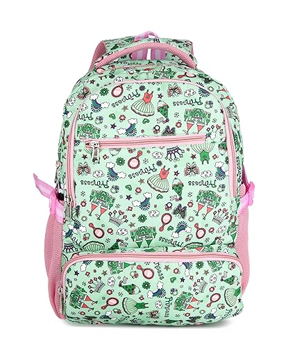 Floral Print School Bag with Two Compartments Stylish and Spacious Backpack for Girls Perfect for School & Everyday Use