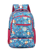divjot Sky Blue School Bag for Boys & Girls | Stylish Lightweight Backpack with Padded Straps | Durable Polyester Fabric | Spacious & Comfortable for School & Tuition Use (DVJT-SB-3104B)