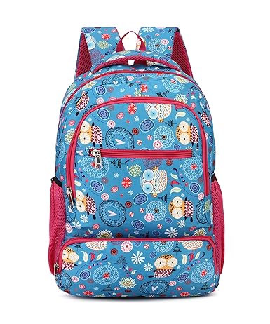 divjot Sky Blue School Bag for Boys & Girls | Stylish Lightweight Backpack with Padded Straps | Durable Polyester Fabric | Spacious & Comfortable for School & Tuition Use (DVJT-SB-3104B)
