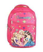 Charming Barbie Princess Print School Bag with Three Compartment Durable Design for Girls, Perfect for School