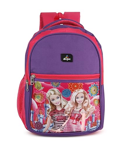 Printed School Bag for Kids 3 Compartment Backpack Colorful Cartoon Design for Boys & Girls