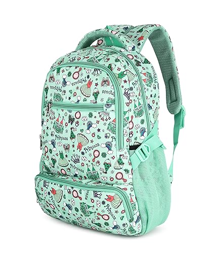 Floral Print School Bag with Two Compartments Stylish and Spacious Backpack for Girls Perfect for School & Everyday Use