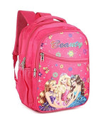 Charming Barbie Princess Print School Bag with Three Compartment Durable Design for Girls, Perfect for School