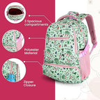 Floral Print School Bag with Two Compartments Stylish and Spacious Backpack for Girls Perfect for School & Everyday Use