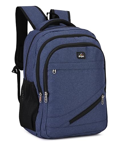 PVC Laptop Backpack | 30L Large Water-Resistant Bagpack with 4 Compartments | Solid Design for Office, College, Travel