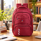 Crimson Maroon School Backpack for Students