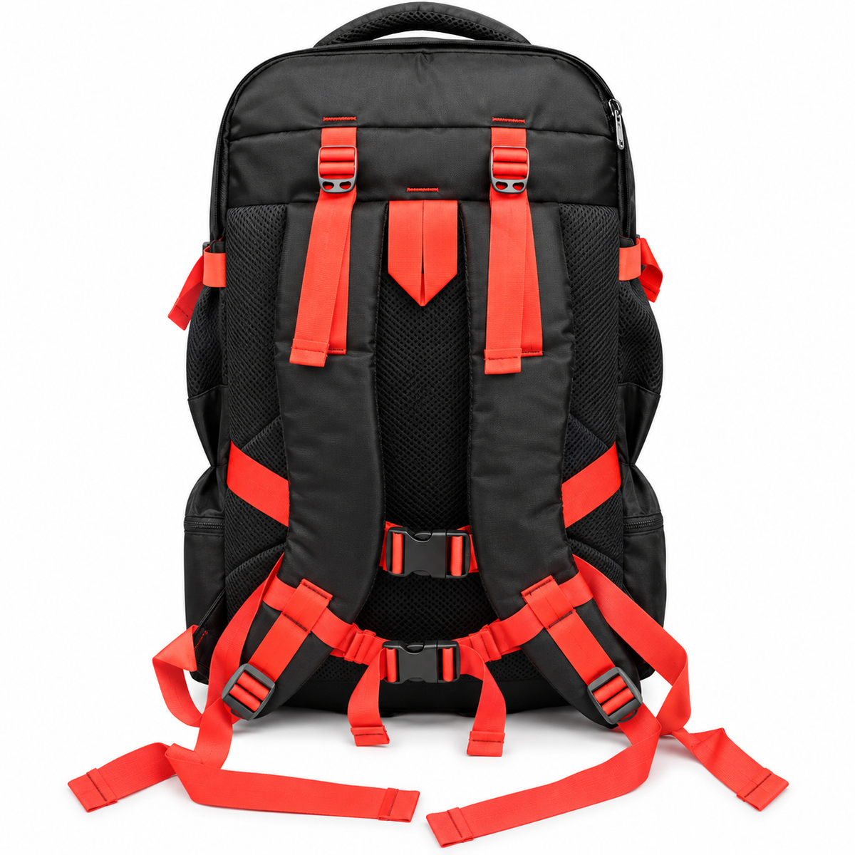 Travel Backpack for Men & Women | Stylish & Spacious Backpack for Trips & Journeys | Black & Red