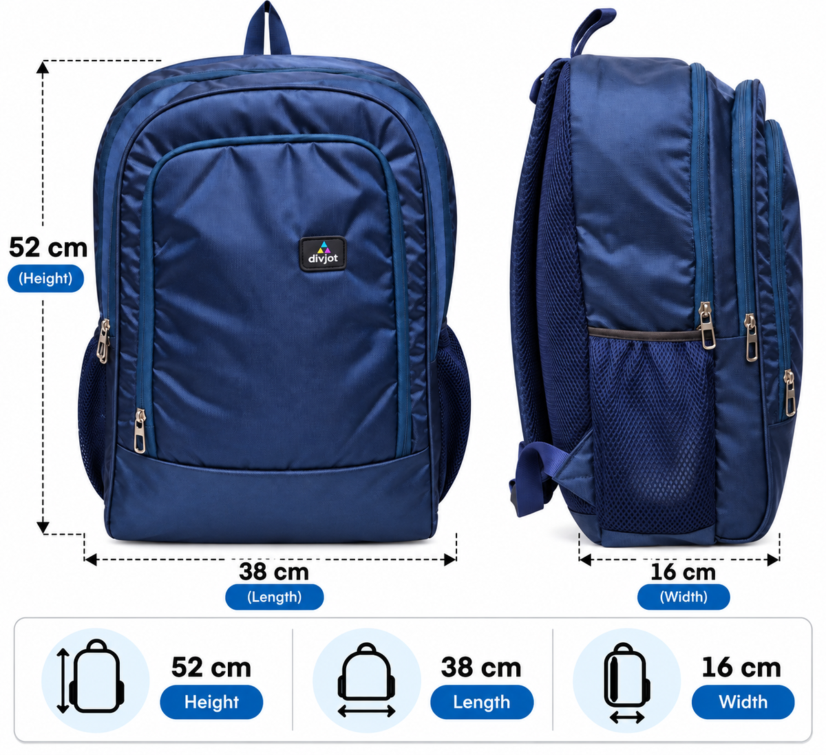 Classic Edge Casual Backpack – Navy