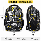 Street Motion School Backpack – Black & Yellow