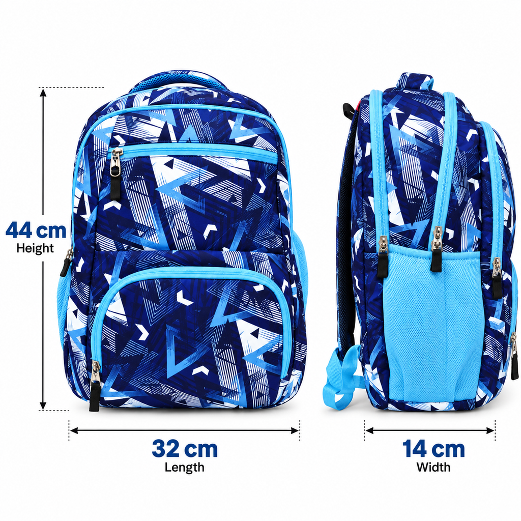 Dynamic Lines Stylish Backpack – Blue