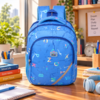 SmartKid ABC Printed School Backpack – Blue