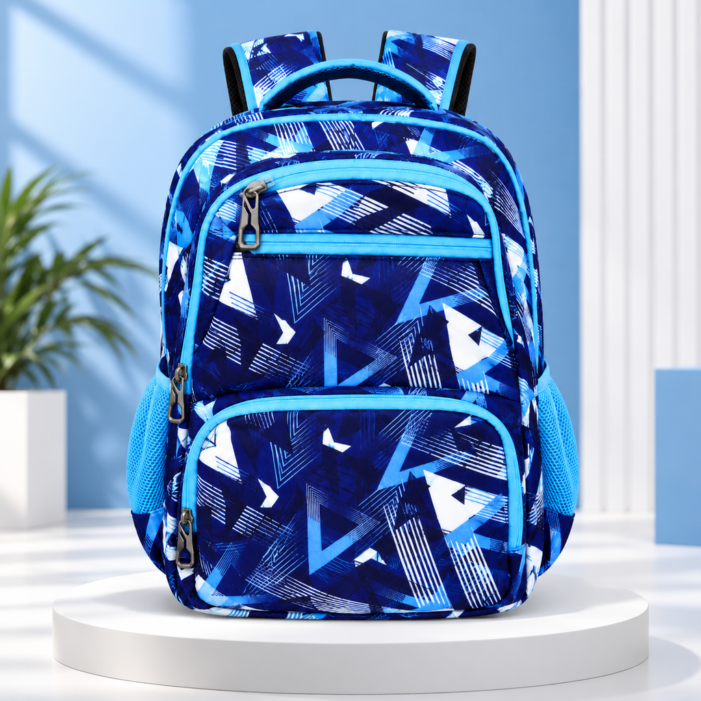 Dynamic Lines Stylish Backpack – Blue
