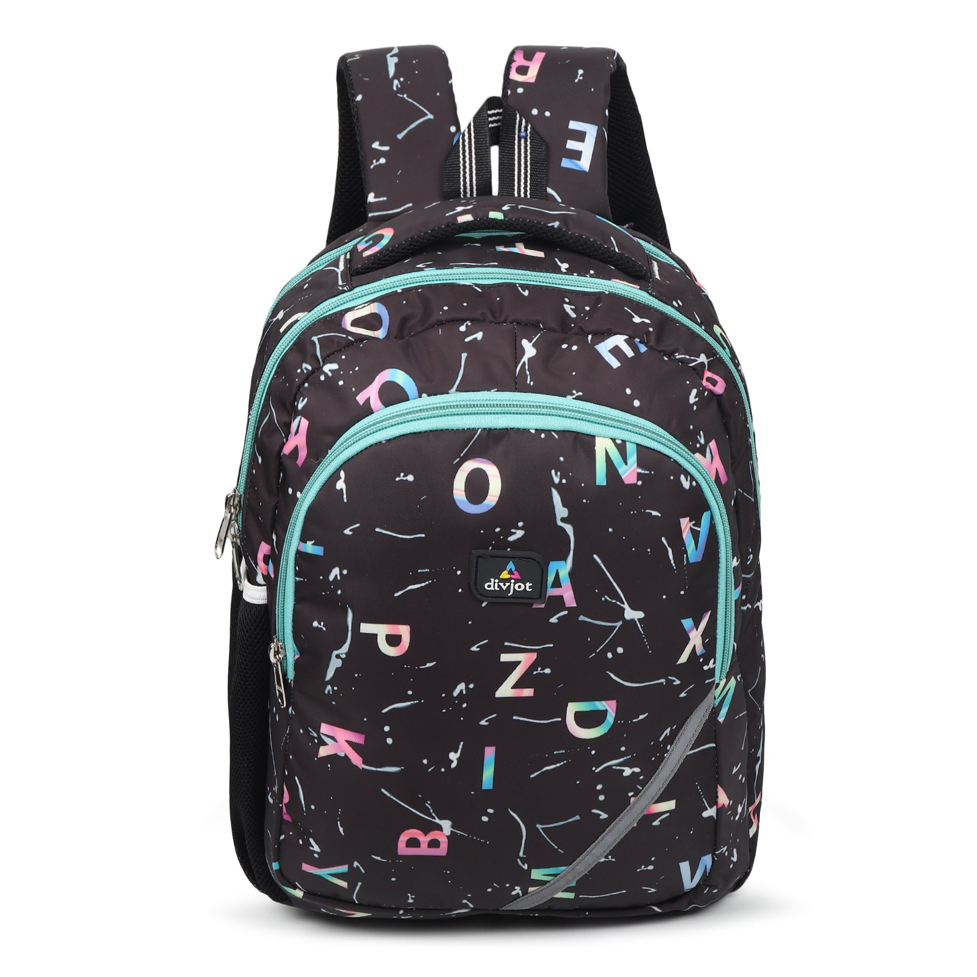 Trendy Alphabet-Print School Backpack