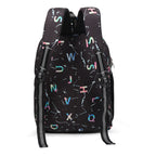 Divjot BlackBolt Trendy Alphabet-Print School Backpack