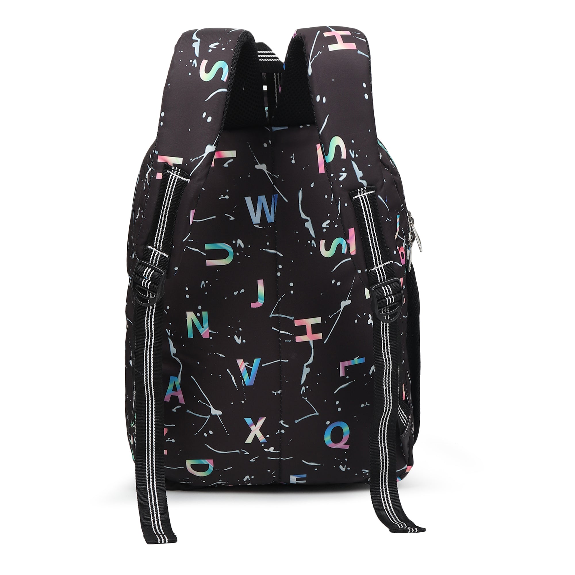 Trendy Alphabet-Print School Backpack