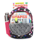 divjot 🌈 “Cosmic Candy Pop Multicolor Polka Backpack – Fun & Stylish School Companion”