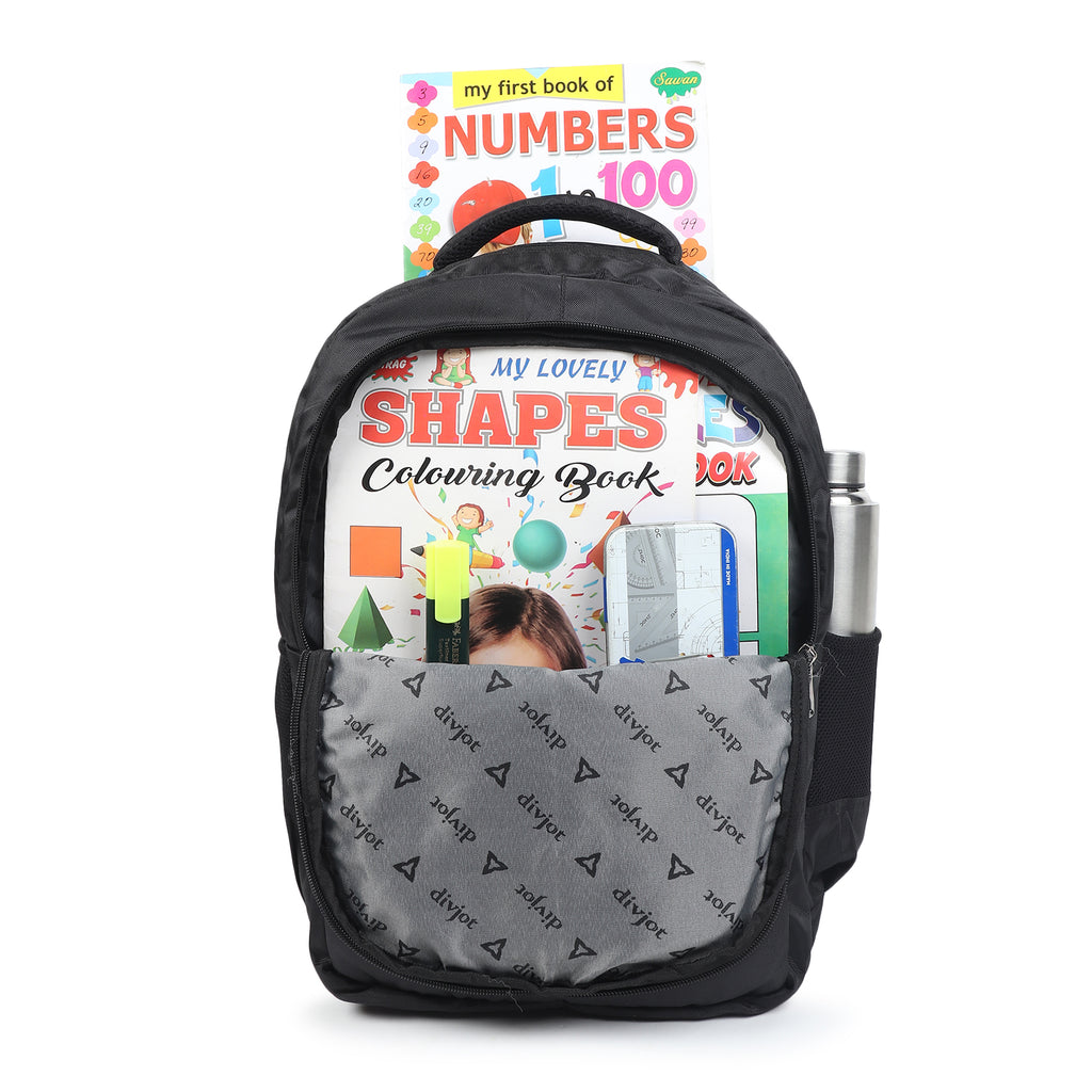 Divjot ShadowWave Graphic School Backpack