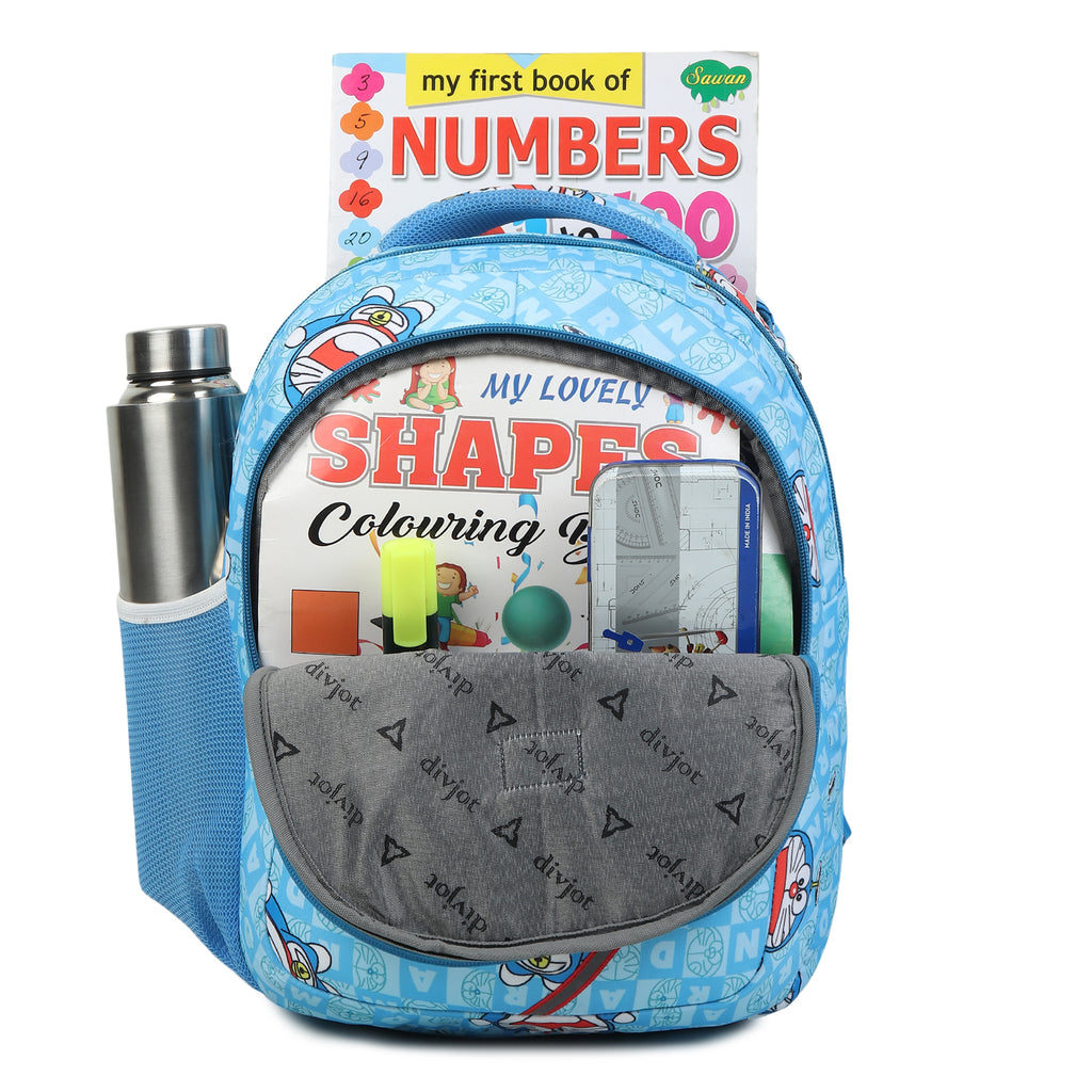 Kids’ AquaPop doreamon Cartoon  School Backpack – Lightweight & Durable (Blue)