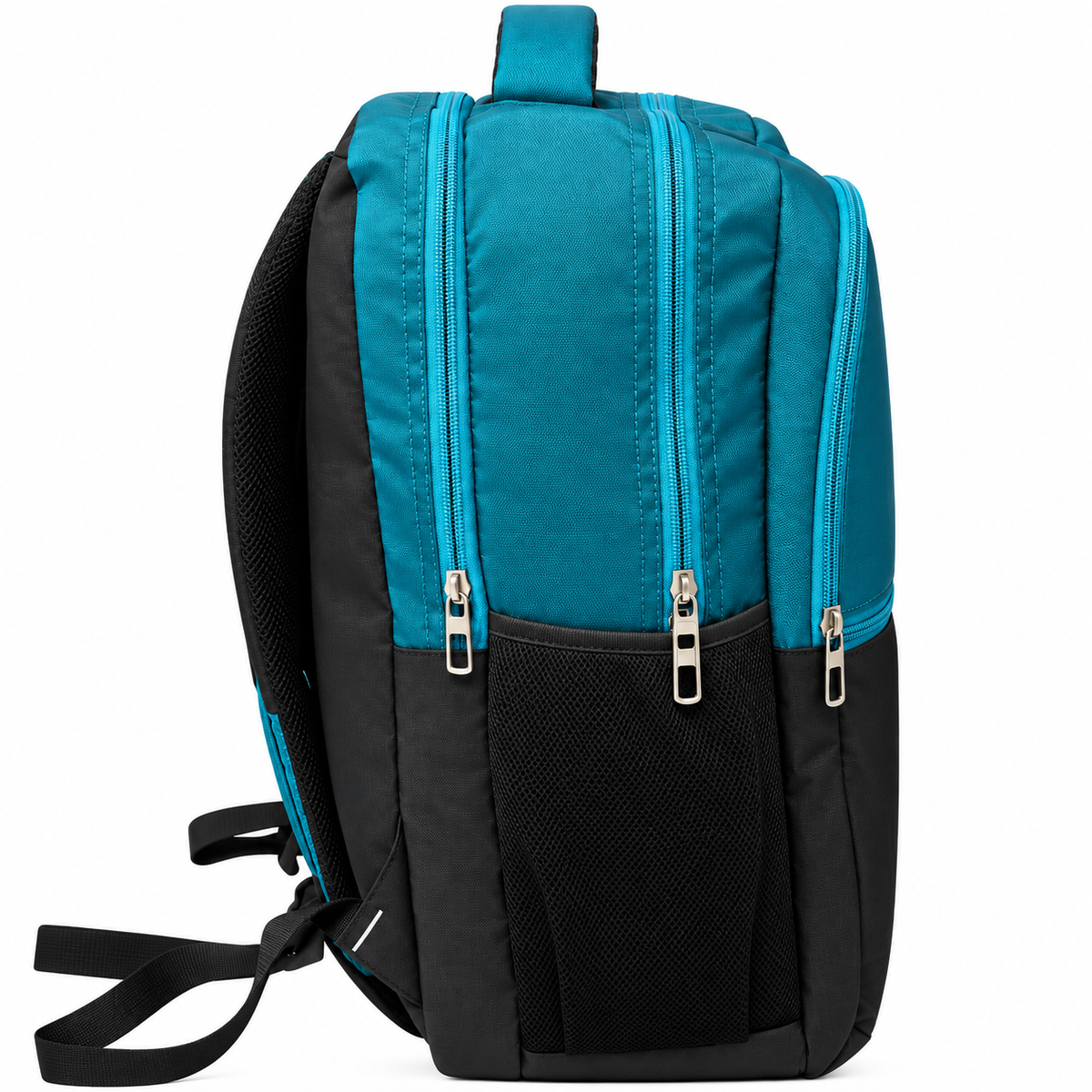 Aero Style Casual School Backpack – Aqua Blue & Black