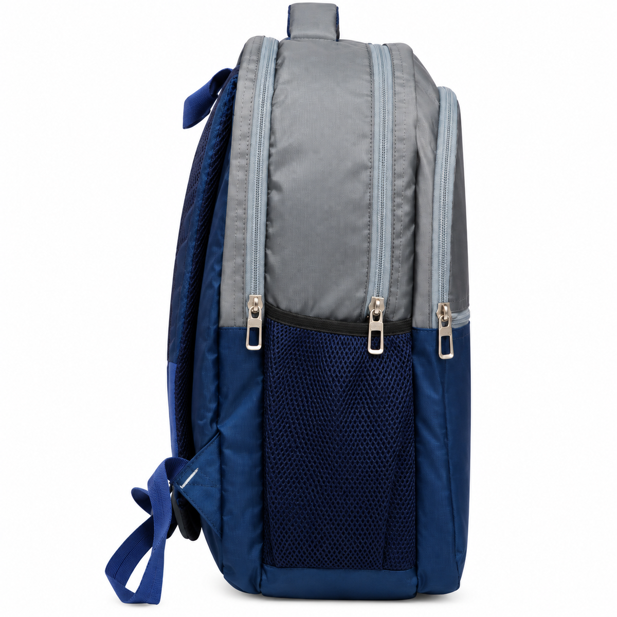 Aero Style Casual School Backpack – Grey & Navy  Blue