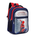 Spider-Man Character Print School Backpack - Blue & Red