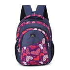 Navy Blue Polyester Fabric Stylish School Backpack