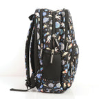 Black Space shutter Print School Backpack with Multi Compartments