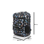 Black Space shutter Print School Backpack with Multi Compartments
